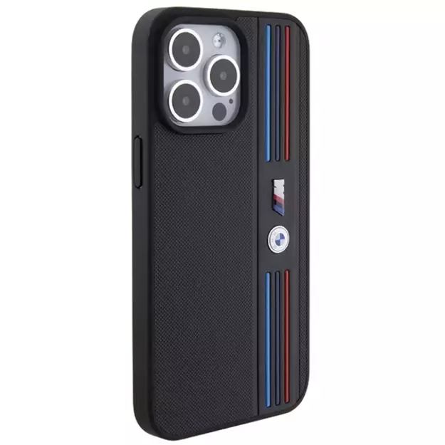 BMW Tricolor M Collection iPhone 15 Pro Case - Black 3