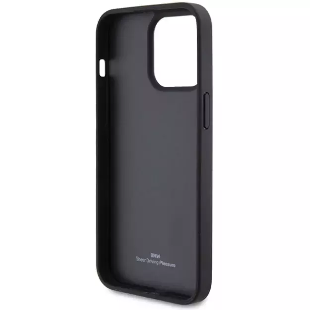 BMW Leather Diamond Pattern case for iPhone 15 Pro Max - black 6