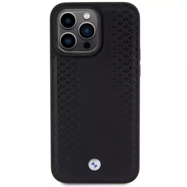 BMW Leather Diamond Pattern case for iPhone 15 Pro Max - black 2