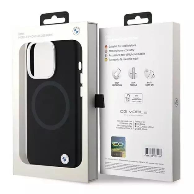 BMW Signature Liquid Silicone MagSafe case for iPhone 15 Pro - black 7