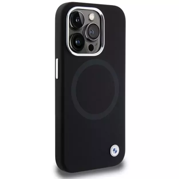BMW Signature Liquid Silicone MagSafe case for iPhone 15 Pro - black 4