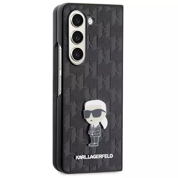 Karl Lagerfeld Saffiano Monogram Ikonik Pin case for Samsung Galaxy Z Fold 5 - black 10