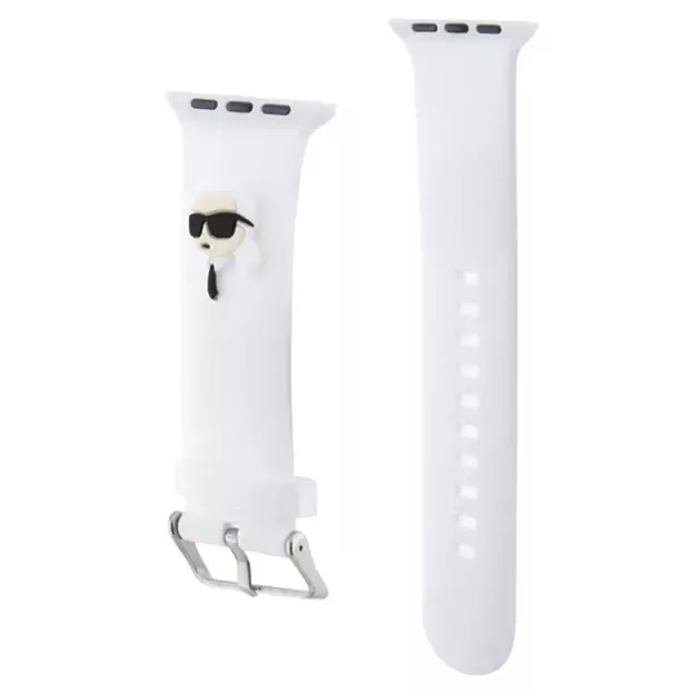 Karl Lagerfeld 3D Rubber Karl Head strap for Apple Watch 38/40/41mm - white 5