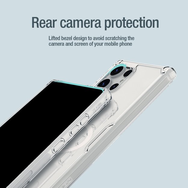 Nillkin Nature Pro armored case with a magnetic ring for Samsung Galaxy S24 Ultra - white 14