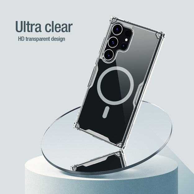 Nillkin Nature Pro armored case with a magnetic ring for Samsung Galaxy S24 Ultra - white 9