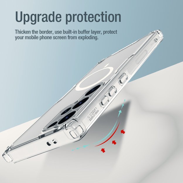 Nillkin Nature Pro armored case with a magnetic ring for Samsung Galaxy S24 Ultra - white 12