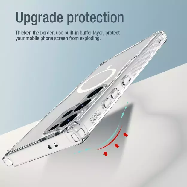 Nillkin Nature Pro armored case with a magnetic ring for Samsung Galaxy S24 Ultra - white 33