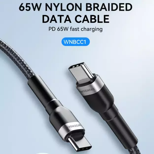 Wozinsky WNBCC1 USB-C / USB-C PD 65W cable 1 m - black 5