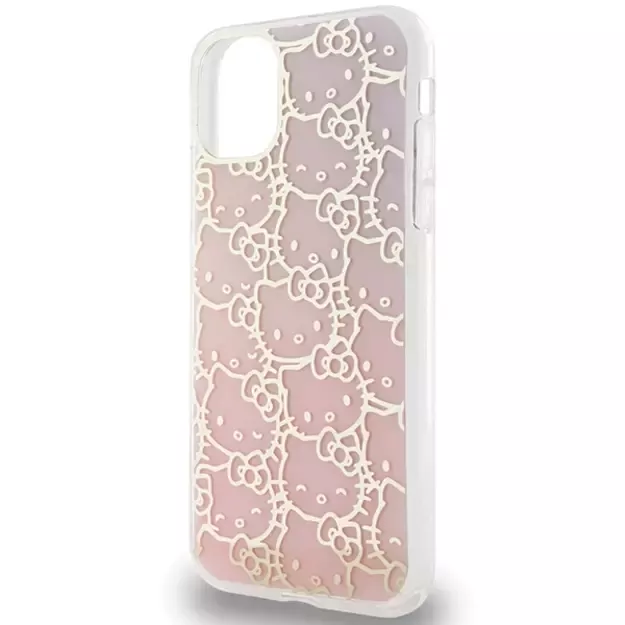 Hello Kitty IML Gradient Electrop Crowded Kitty Head Case for iPhone 11 / Xr - Pink 5