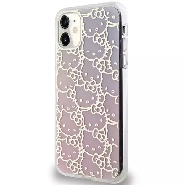 Hello Kitty IML Gradient Electrop Crowded Kitty Head Case for iPhone 11 / Xr - Pink 1