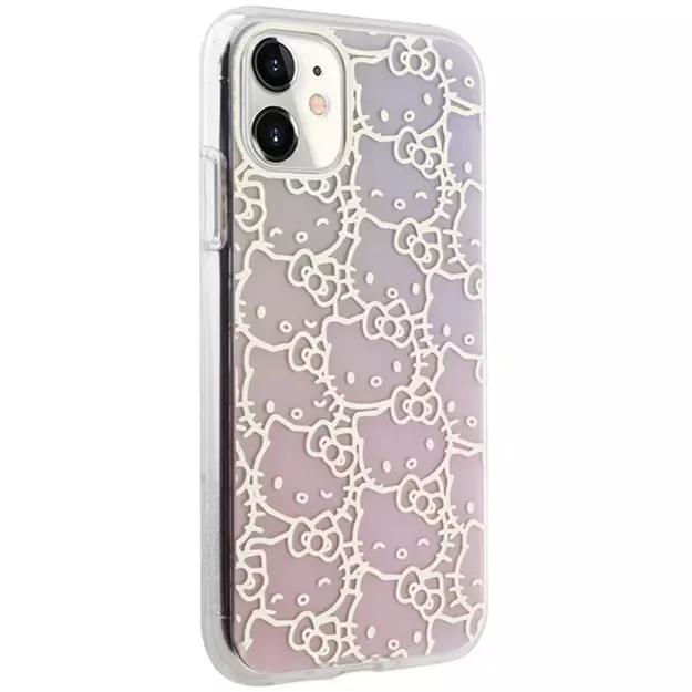 Hello Kitty IML Gradient Electrop Crowded Kitty Head Case for iPhone 11 / Xr - Pink 3