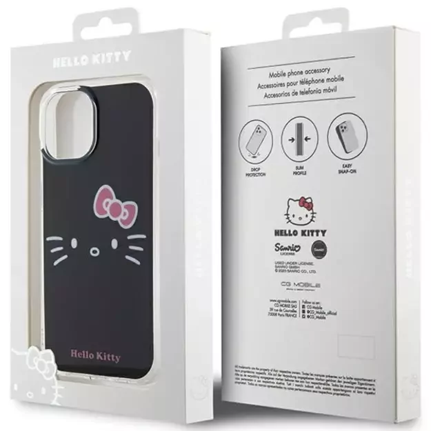 Hello Kitty IML Kitty Face case for iPhone 15 - black 7