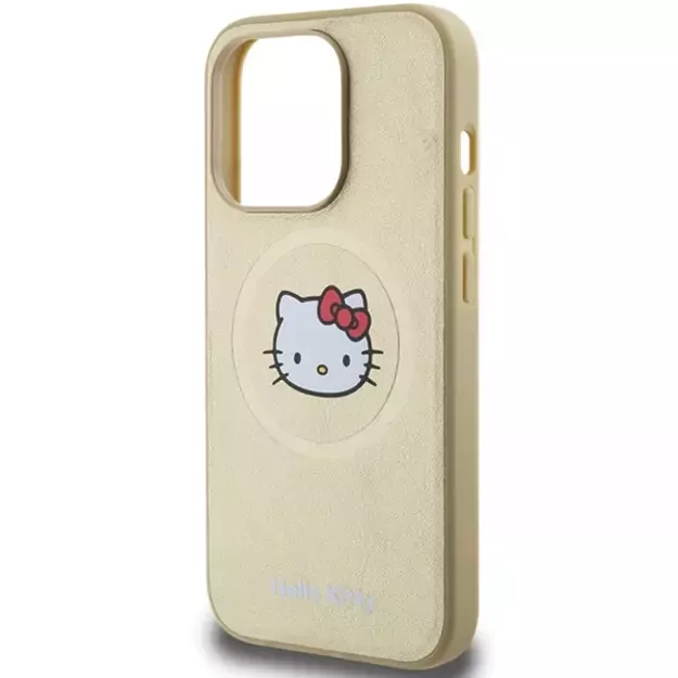 Hello Kitty Leather Kitty Head MagSafe case for iPhone 13 Pro Max - gold 5