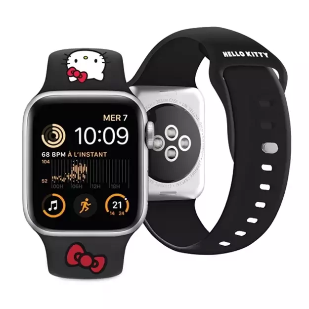 Hello Kitty Silicone Kitty Head strap for Apple Watch 38/40/41mm - black 7