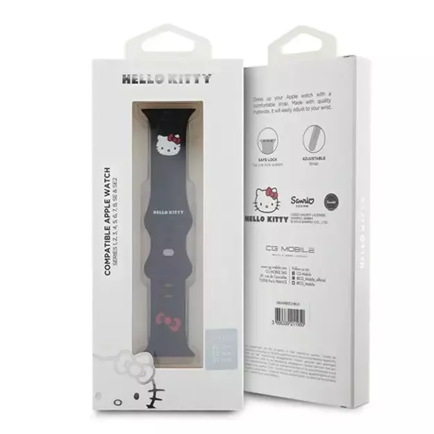 Hello Kitty Silicone Kitty Head strap for Apple Watch 38/40/41mm - black 8