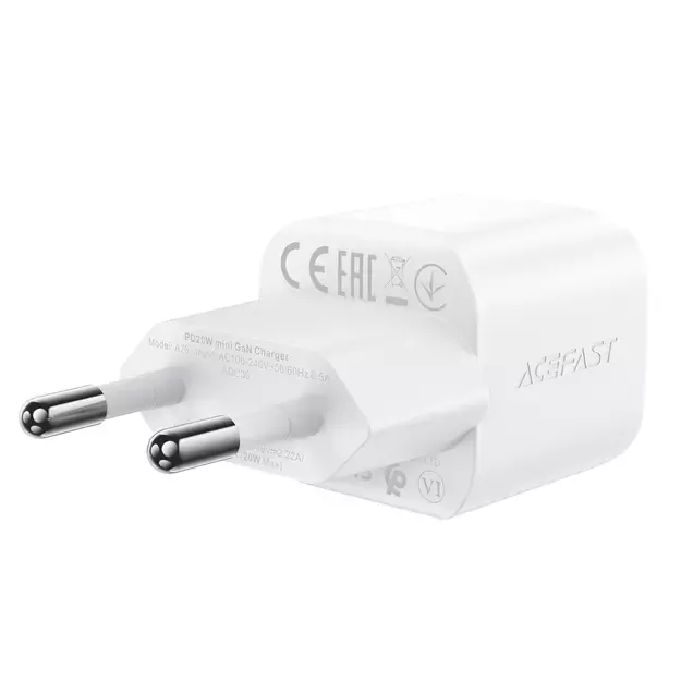 Acefast A73 Mini PD 20W GaN wall charger + USB-C cable - white 9