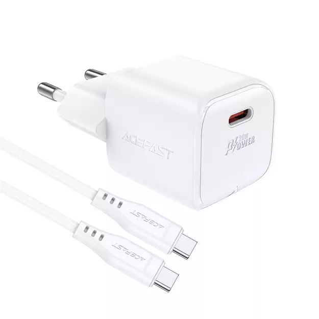 Acefast A73 Mini PD 20W GaN wall charger + USB-C cable - white 10