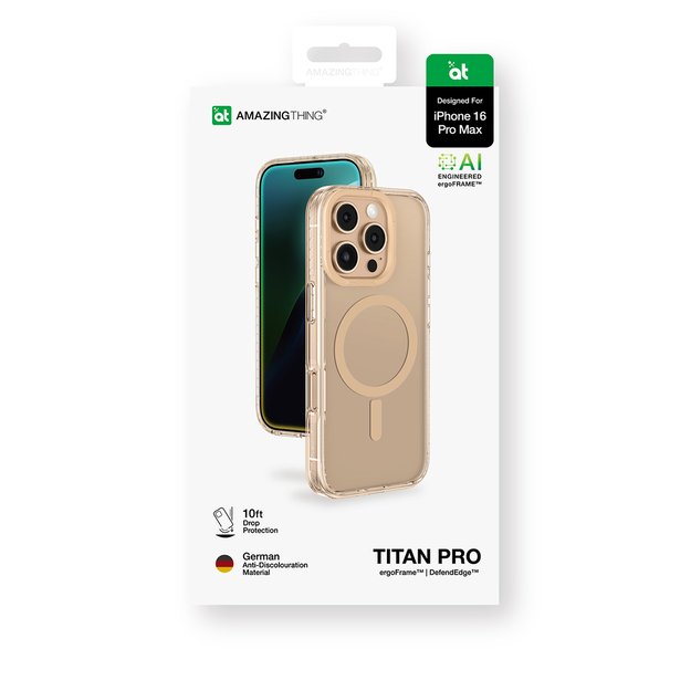 AmazingThing Titan Pro Mag Case with Magnetic Ring for iPhone 16 Pro Max - Rose Gold 4