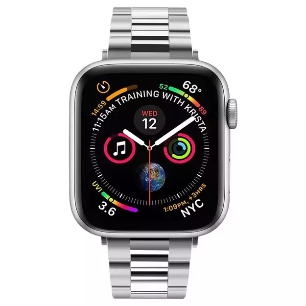 Spigen Modern Fit Band for Apple Watch 4/5/6/7/8/SE (38/40/41 mm) - Silver 13