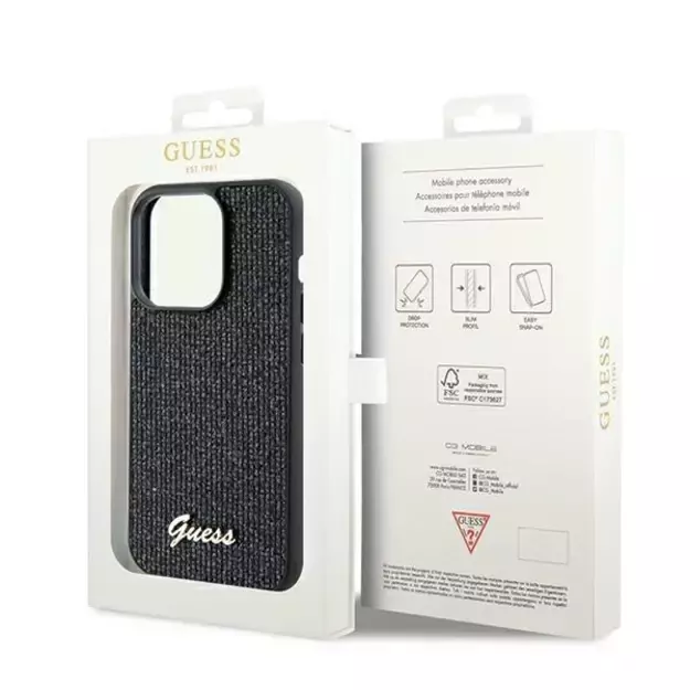 Guess Disco Metal Script case for iPhone 13 Pro / 13 - black 7