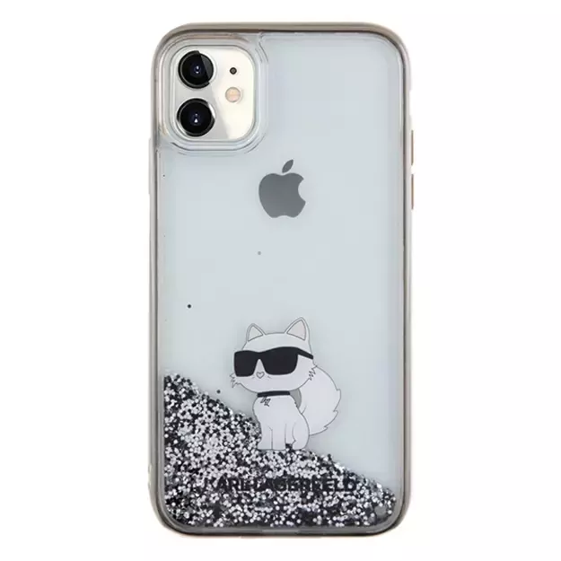 Karl Lagerfeld Liquid Glitter Choupette case for iPhone 11 / Xr - transparent 2