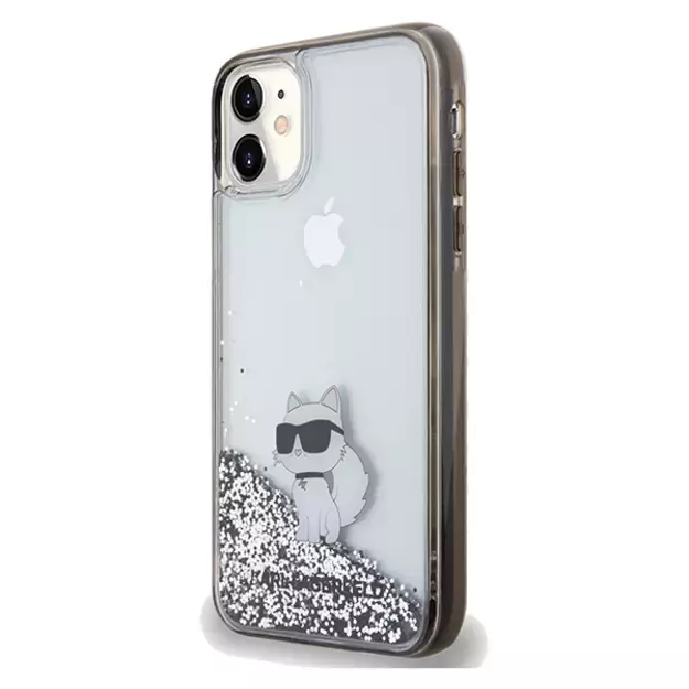 Karl Lagerfeld Liquid Glitter Choupette case for iPhone 11 / Xr - transparent 1
