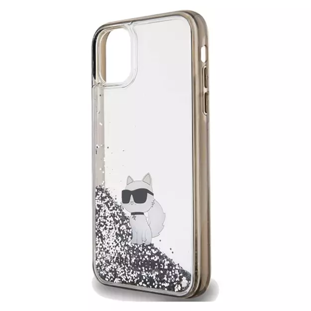Karl Lagerfeld Liquid Glitter Choupette case for iPhone 11 / Xr - transparent 5