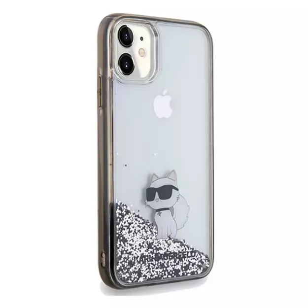 Karl Lagerfeld Liquid Glitter Choupette case for iPhone 11 / Xr - transparent 3