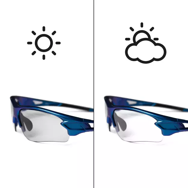 Rockbros 10069 photochromic UV400 cycling glasses - blue 1