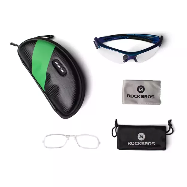 Rockbros 10069 photochromic UV400 cycling glasses - blue 2