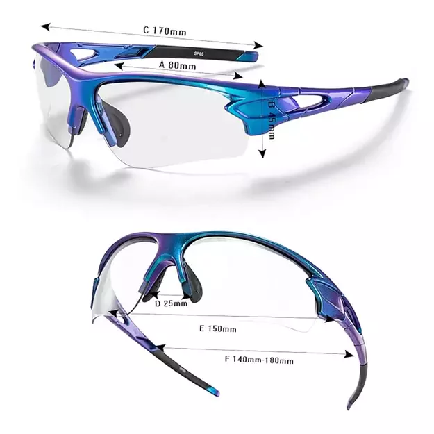 Rockbros 10069 photochromic UV400 cycling glasses - blue 7