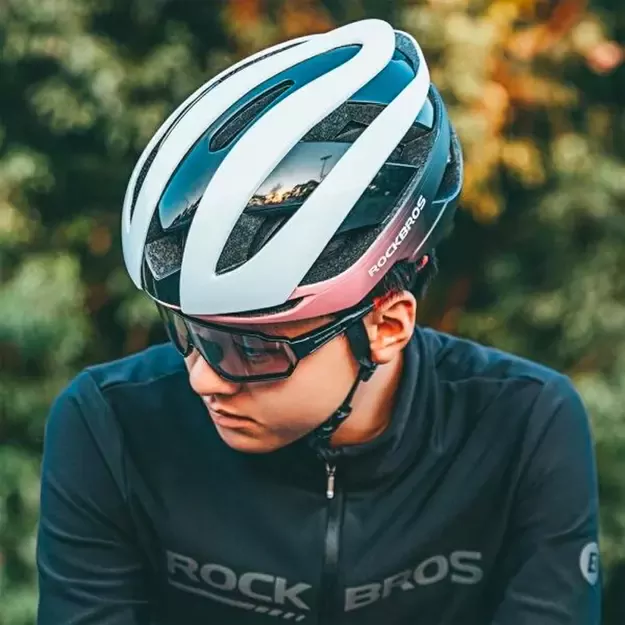 Rockbros bicycle helmet 10110004008 size M - blue and pink 4