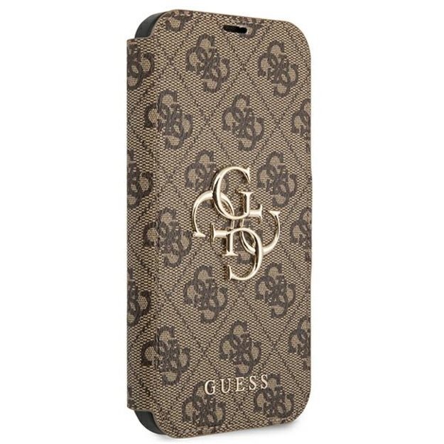 Guess GUBKP13L4GMGBR iPhone 13 Pro / 13 6.1&quot  brown/brown book 4G Big Metal Logo 8