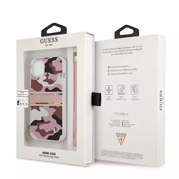 Guess GUHCP13MKCABPI iPhone 13 6.1&quot  pink/pink hardcase Camo Strap Collection 9