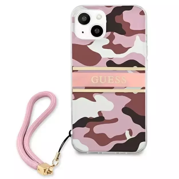 Guess GUHCP13MKCABPI iPhone 13 6.1&quot  pink/pink hardcase Camo Strap Collection 2