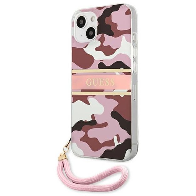 Guess GUHCP13MKCABPI iPhone 13 6.1&quot  pink/pink hardcase Camo Strap Collection 6