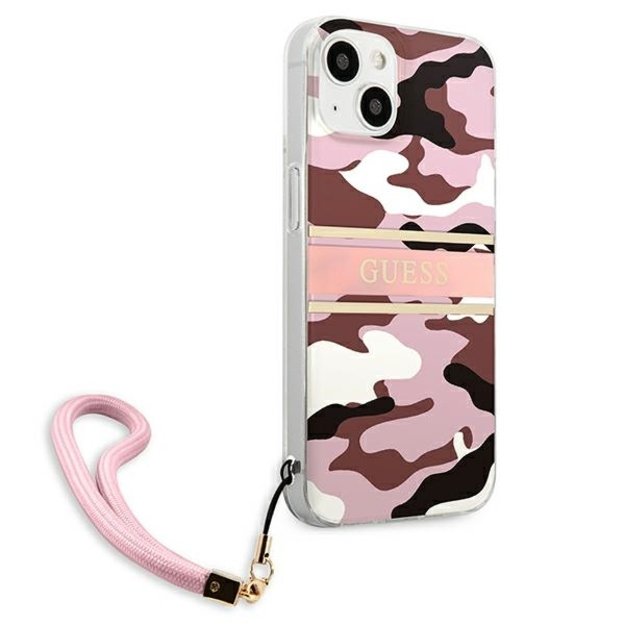 Guess GUHCP13MKCABPI iPhone 13 6.1&quot  pink/pink hardcase Camo Strap Collection 10