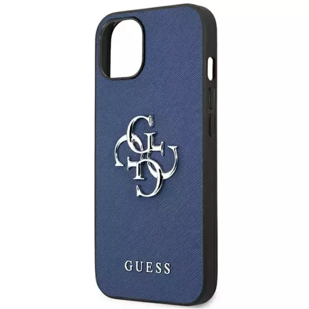 Guess GUHCP13SSA4GSBL iPhone 13 mini 5.4&quot  blue/blue hardcase Saffiano 4G Metal Logo 5