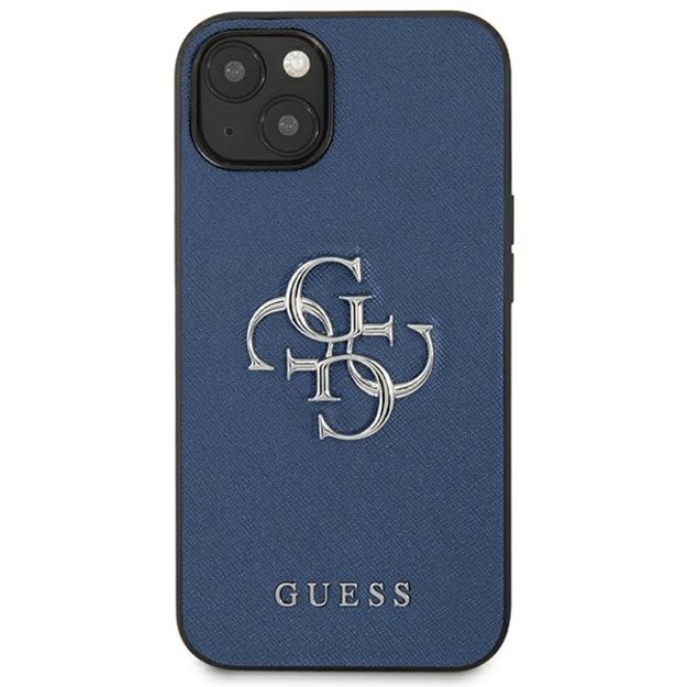 Guess GUHCP13SSA4GSBL iPhone 13 mini 5.4&quot  blue/blue hardcase Saffiano 4G Metal Logo 8