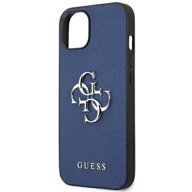 Guess GUHCP13SSA4GSBL iPhone 13 mini 5.4&quot  blue/blue hardcase Saffiano 4G Metal Logo 12