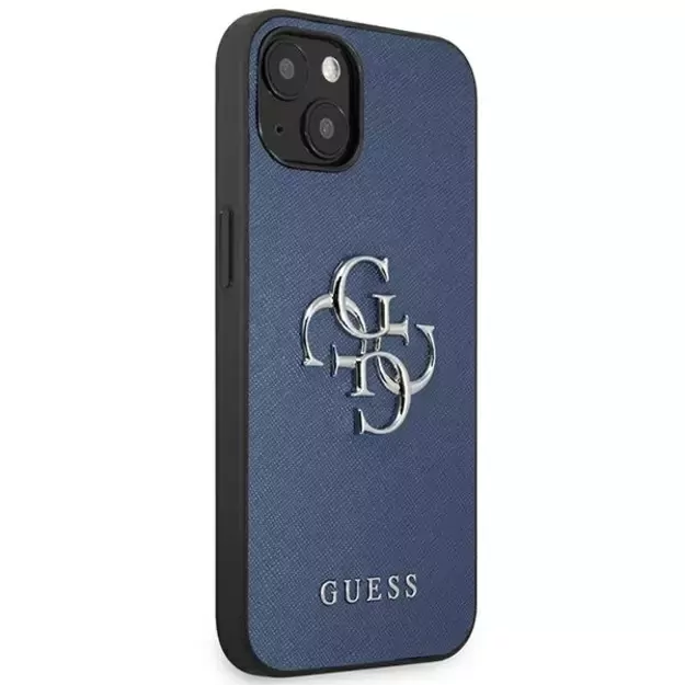 Guess GUHCP13SSA4GSBL iPhone 13 mini 5.4&quot  blue/blue hardcase Saffiano 4G Metal Logo 3