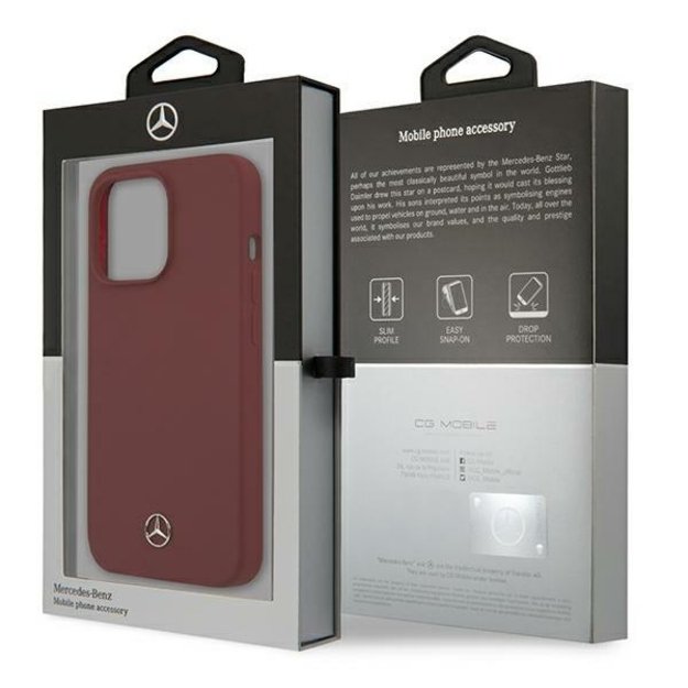 Mercedes MEHCP13XSILRE iPhone 13 Pro Max 6,7  czerwony/red hardcase Silicone Line 14