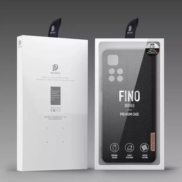 Dux Ducis Fino case cover covered with nylon material Poco M4 Pro 5G black 4