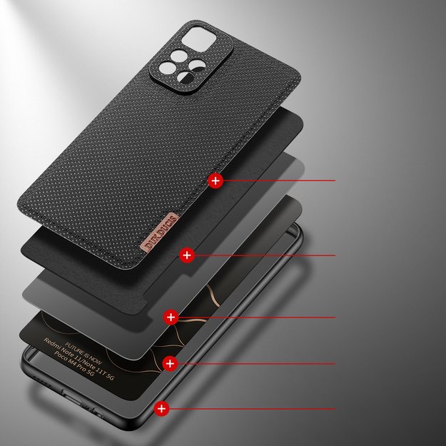 Dux Ducis Fino case cover covered with nylon material Poco M4 Pro 5G black 8