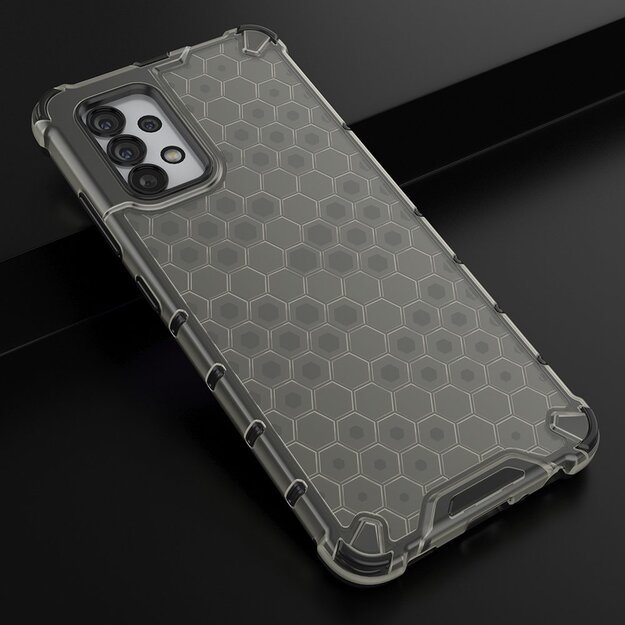 Honeycomb case armored cover with a gel frame for Samsung Galaxy A03s (166.5) black 3