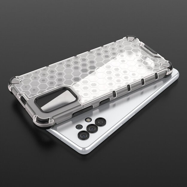 Honeycomb case armored cover with a gel frame for Samsung Galaxy A03s (166.5) black 10