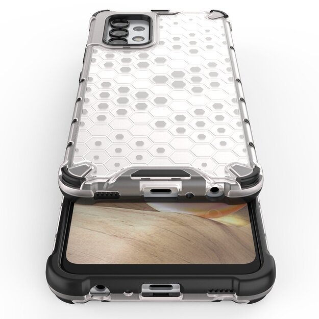 Honeycomb case armored cover with a gel frame for Samsung Galaxy A03s (166.5) black 11