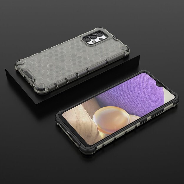 Honeycomb case armored cover with a gel frame for Samsung Galaxy A03s (166.5) black 2