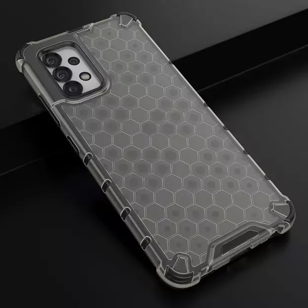 Honeycomb case armored cover with a gel frame for Samsung Galaxy A03s (166.5) black 16