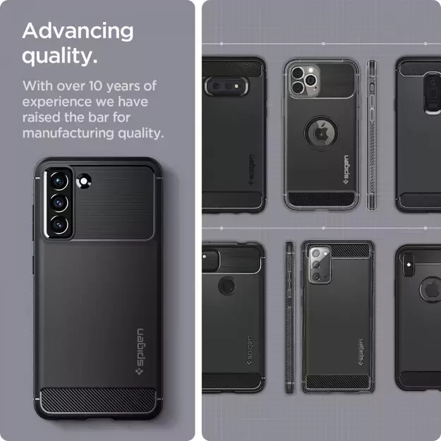 Spigen Rugged Armor Case for Samsung Galaxy S21 FE - Matte Black 28